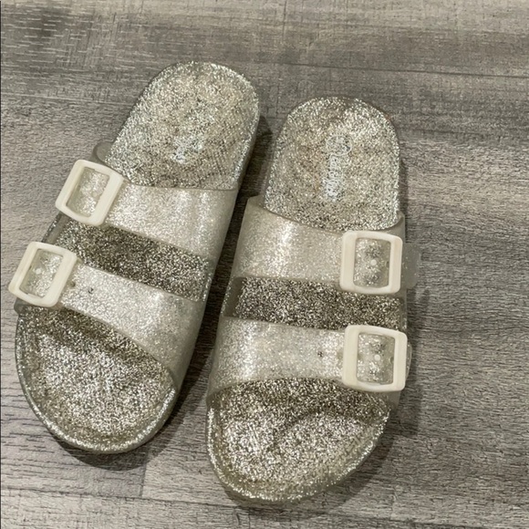 Cat & Jack glitter Jelly Birkenstock style sandals - Picture 1 of 5